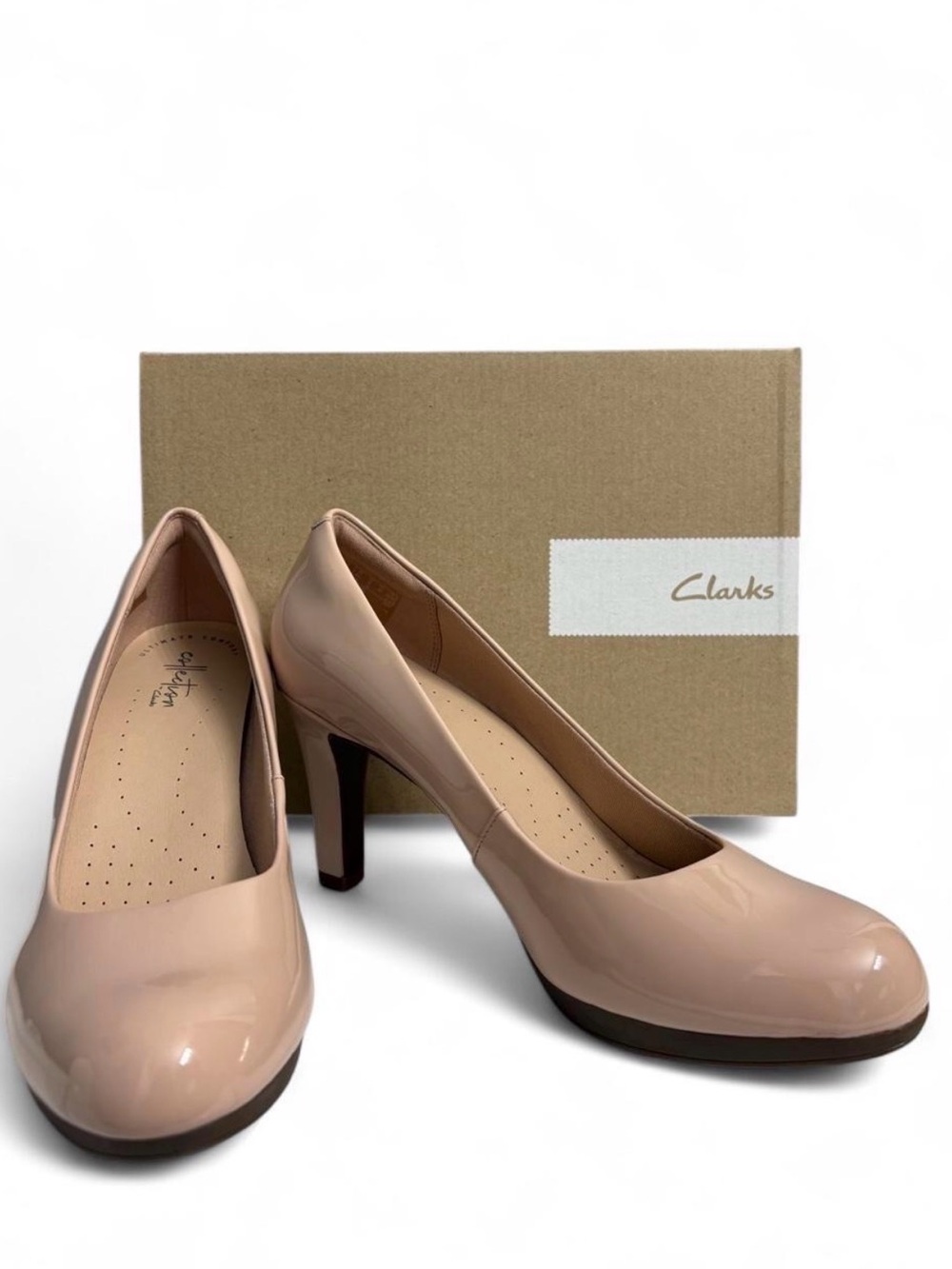 Clarks | Adriel Viola Dusty Pink Patent Leather Heel